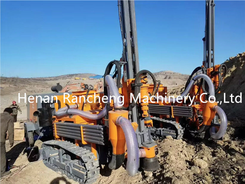 20m Hydraulic Integrated DTH Drilling Rig RCZ412B-1 Model 58KW Mesin Yuchai Dengan Pengumpul debu