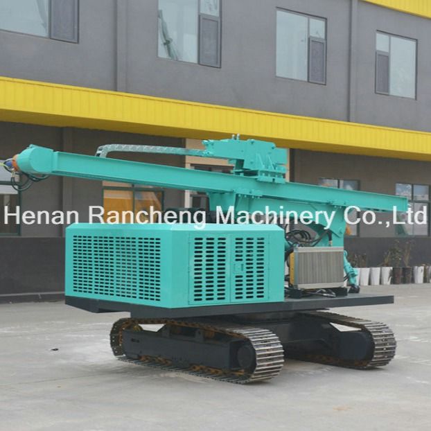 Pengerjaan tanah Fotovoltaic Hydraulic Crawler Solar Pile Driver RC240Y Hydraulic Ramming Solar Pile Machine