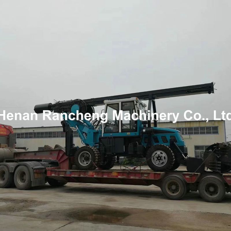Roda Tipe Square Rod Rotary Bor Rig Pile Driver Mesin Piling Post Ground Screw Fence Peralatan hidrolik
