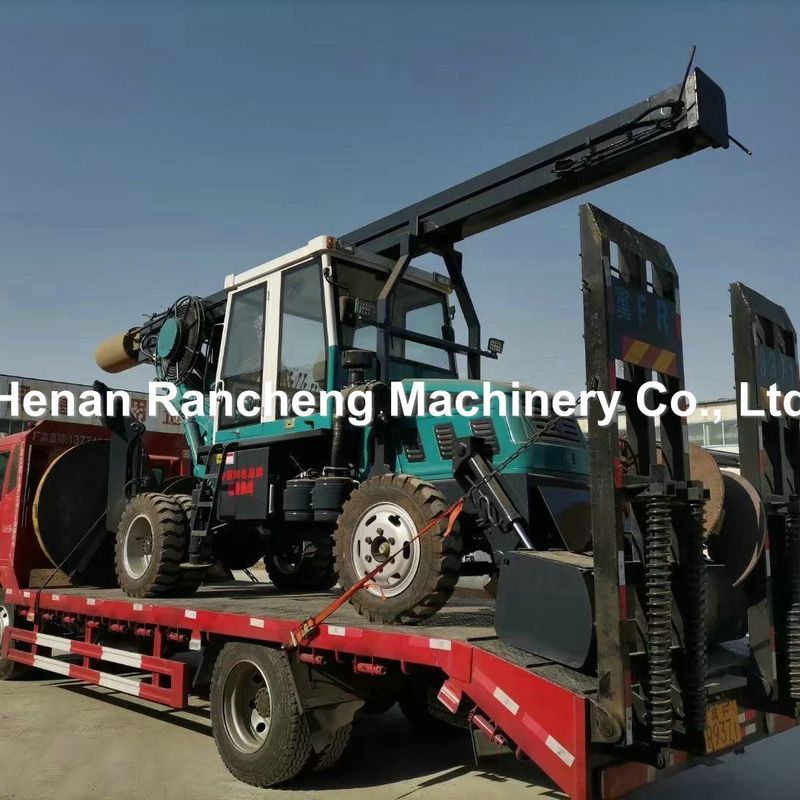 Roda Tipe Square Rod Rotary Bor Rig Pile Driver Mesin Piling Post Ground Screw Fence Peralatan hidrolik