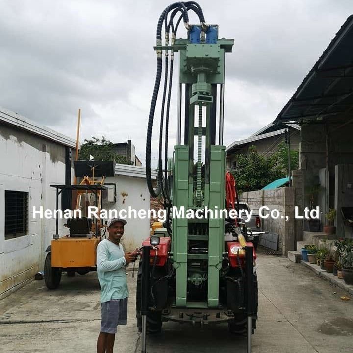 DTH Hydraulic Water Well Drilling Rig Machine 200m Portable Pneumatic Tractor Mounted Drilling Rig