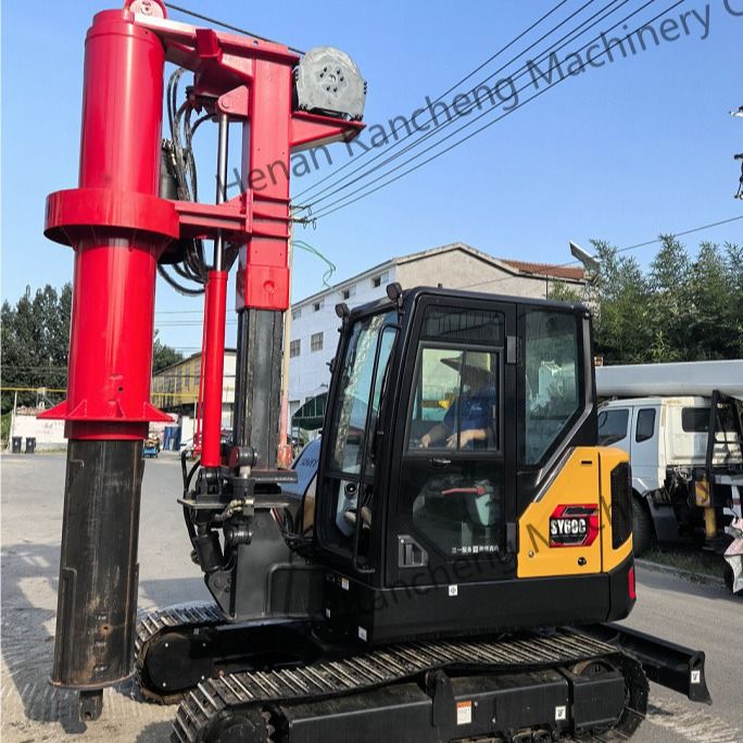 RCQ-10C Hydraulic Mini Pile Drilling Rig 10m kedalaman dengan 10-45RPM R/Min kecepatan putar