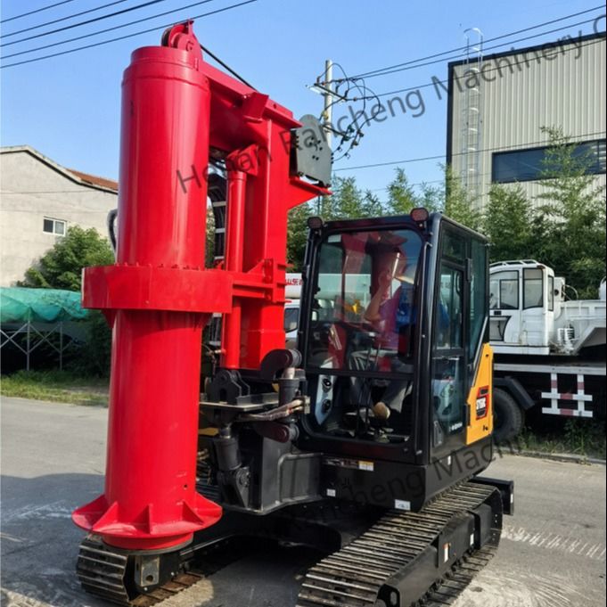 RCQ-10C Hydraulic Mini Pile Drilling Rig 10m kedalaman dengan 10-45RPM R/Min kecepatan putar