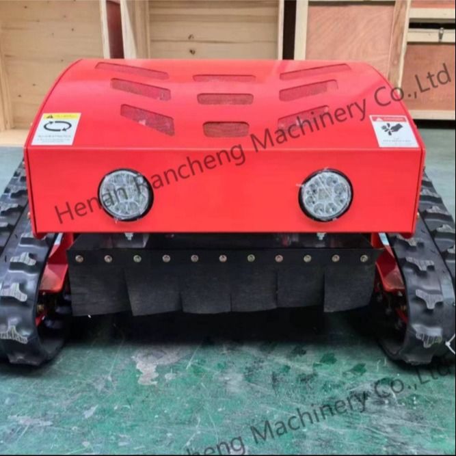 Crawler tipe empat roda hibrida remote control pemotong rumput 20mm-180mm Tinggi pemotongan