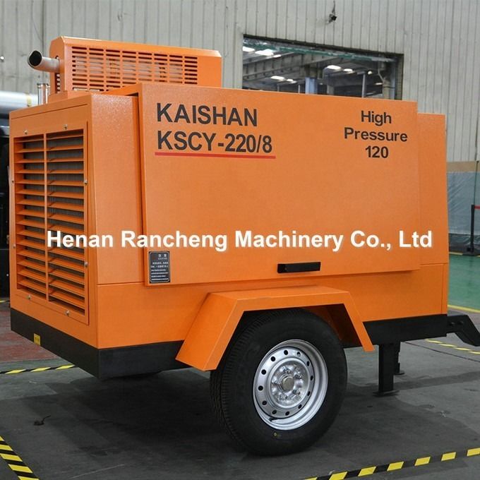 1400kg Portable Diesel Screw Air Compressor 55KW Untuk Single Compression Stage