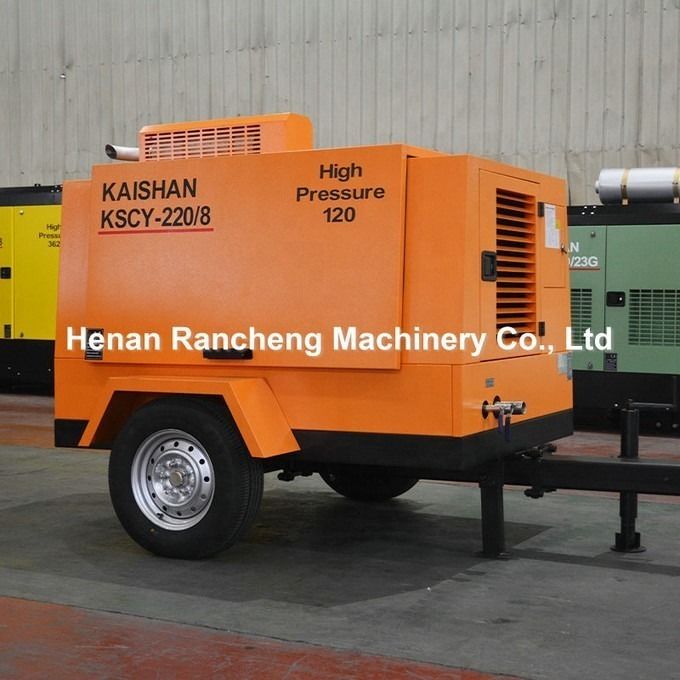 1400kg Portable Diesel Screw Air Compressor 55KW Untuk Single Compression Stage