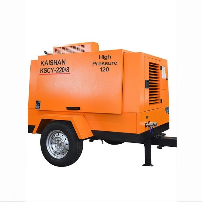 1400kg Portable Diesel Screw Air Compressor 55KW Untuk Single Compression Stage