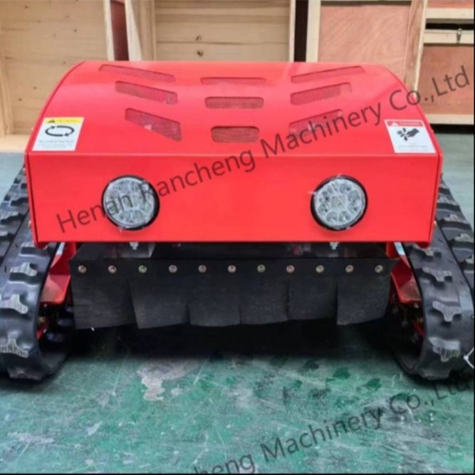Crawler tipe empat roda hibrida remote control pemotong rumput 20mm-180mm Tinggi pemotongan