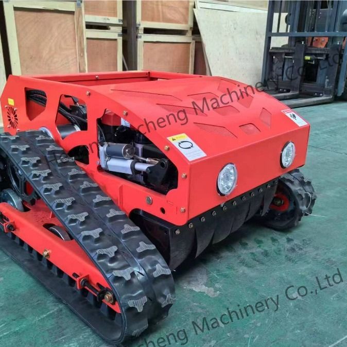 Crawler tipe empat roda hibrida remote control pemotong rumput 20mm-180mm Tinggi pemotongan
