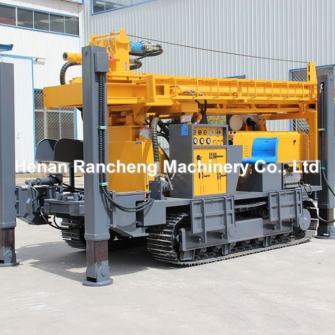350m Hydraulic Swivel Diesel Borehole Water Well Drill Rig Equipment Portable Crawler Water Well Drilling Rig Machine
