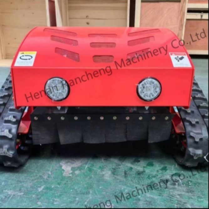 Crawler tipe empat roda hibrida remote control pemotong rumput 20mm-180mm Tinggi pemotongan