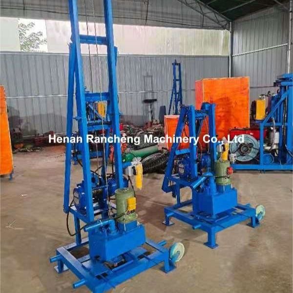 kedalaman pengeboran 100m listrik portabel Air Well Pengeboran Rig mesin utama dengan 22HP mesin