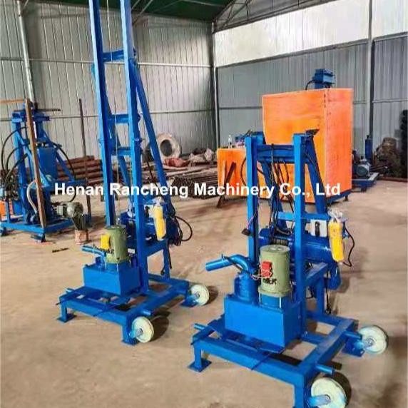 kedalaman pengeboran 100m listrik portabel Air Well Pengeboran Rig mesin utama dengan 22HP mesin