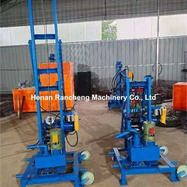 kedalaman pengeboran 100m listrik portabel Air Well Pengeboran Rig mesin utama dengan 22HP mesin