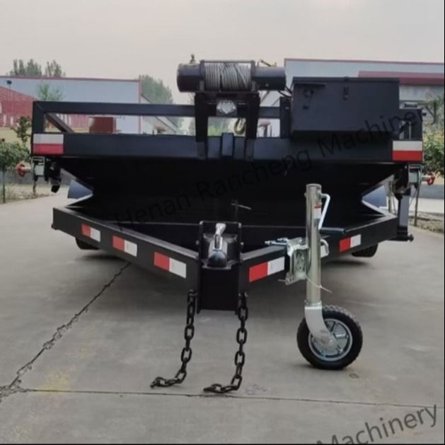 5t 5m*2.2m Platform Truk Semi Trailer Axle Double-Axle Electric Brake