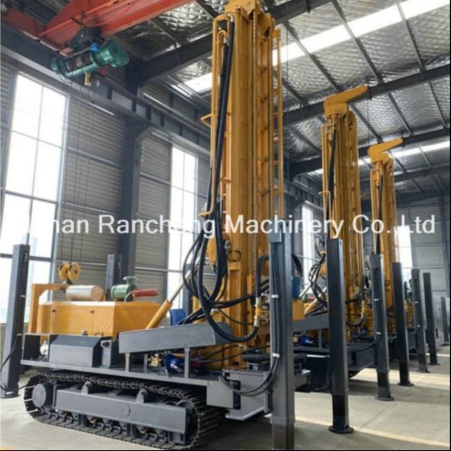 Crawler dipasang DTH Pengeboran Rig 500m Mesin Diesel Air Well Pengeboran Rig Mesin lubang Air Pengeboran Mesin