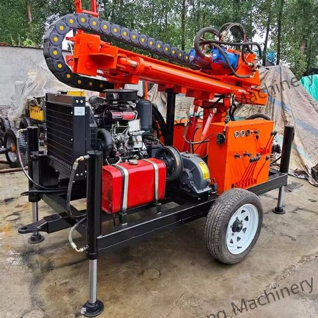 Full Hydraulic Wheels Type Diesel Air Well Borhole RCS200W Mesin Pengeboran Ringan Kecil Untuk Dijual