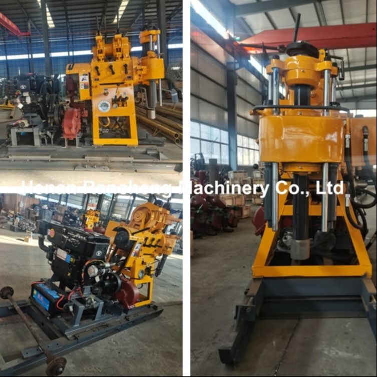 200m kedalaman Hydraulic Small Borhole Drilling Rig Mutil Fungsi Mesin Pengeboran Dengan Mesin Diesel 20HP