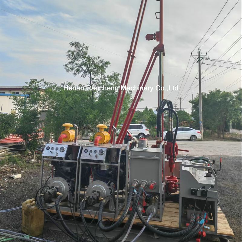 100-240RPM Winch Rated Rotary Speed Small Core Drilling Rig 96L/Min Sistem hidrolik Rated Flow