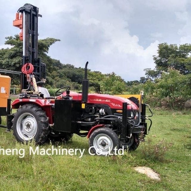 Traktor mesin diesel bertenaga mesin pengeboran lubang 200m untuk sumur air
