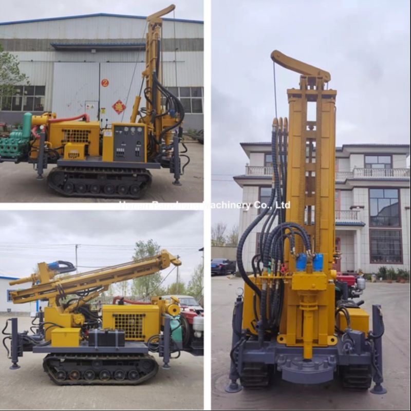 150M Crawler Dipasang Deep Boredhole Air Well Pengeboran Rig Hydraulic Air Well Mesin