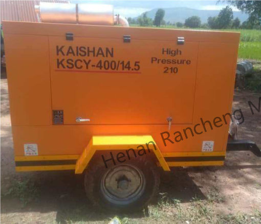 KSCY-400/14.5K 400cfm Diesel Portable Screw Air Compressor Dengan Mesin Cu-mmins