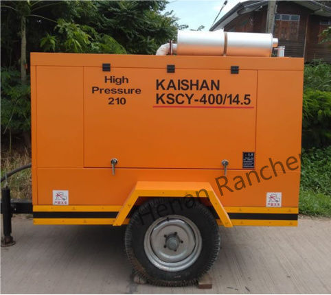 KSCY-400/14.5K 400cfm Diesel Portable Screw Air Compressor Dengan Mesin Cu-mmins