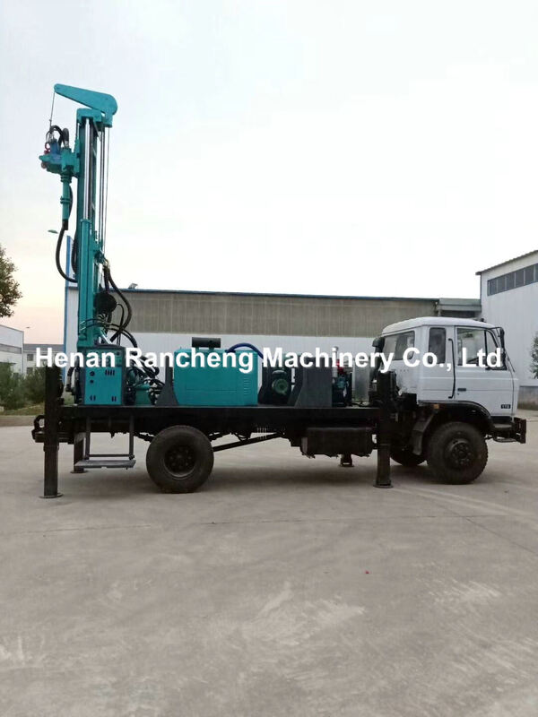 300m Depth Truck Mounted Water Well Drilling Rig 80km/h 266HP Load Vehicle Engine