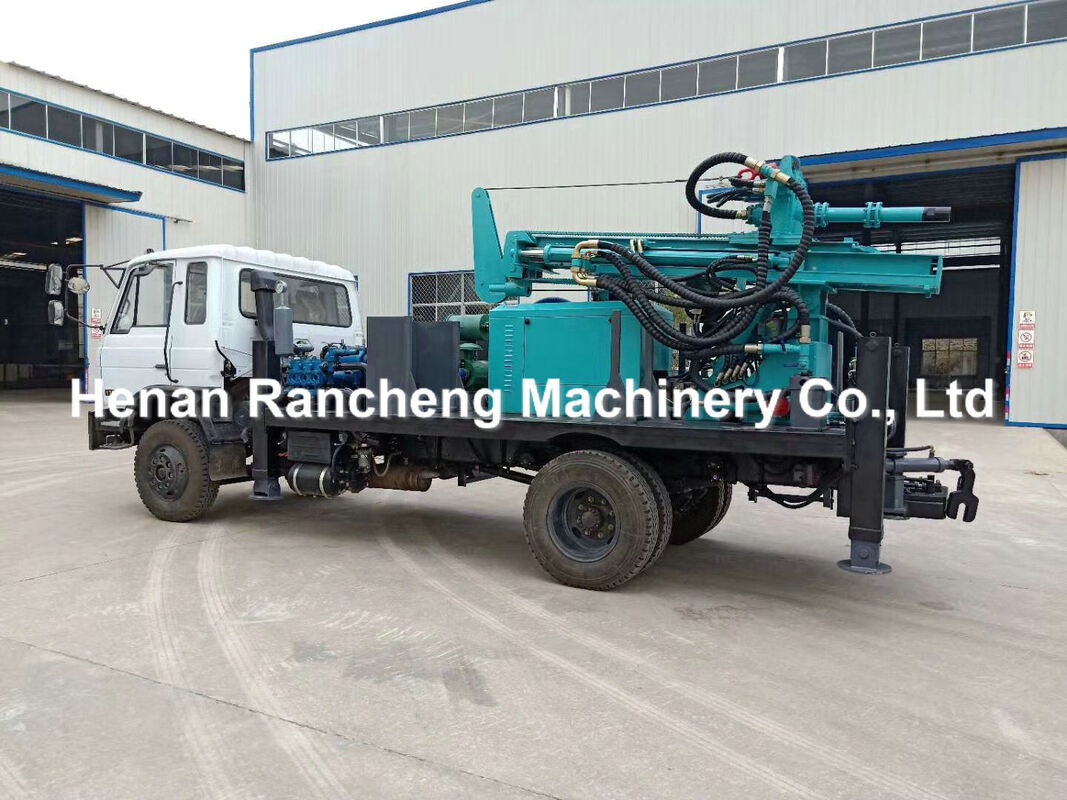 300m Depth Truck Mounted Water Well Drilling Rig 80km/h 266HP Load Vehicle Engine