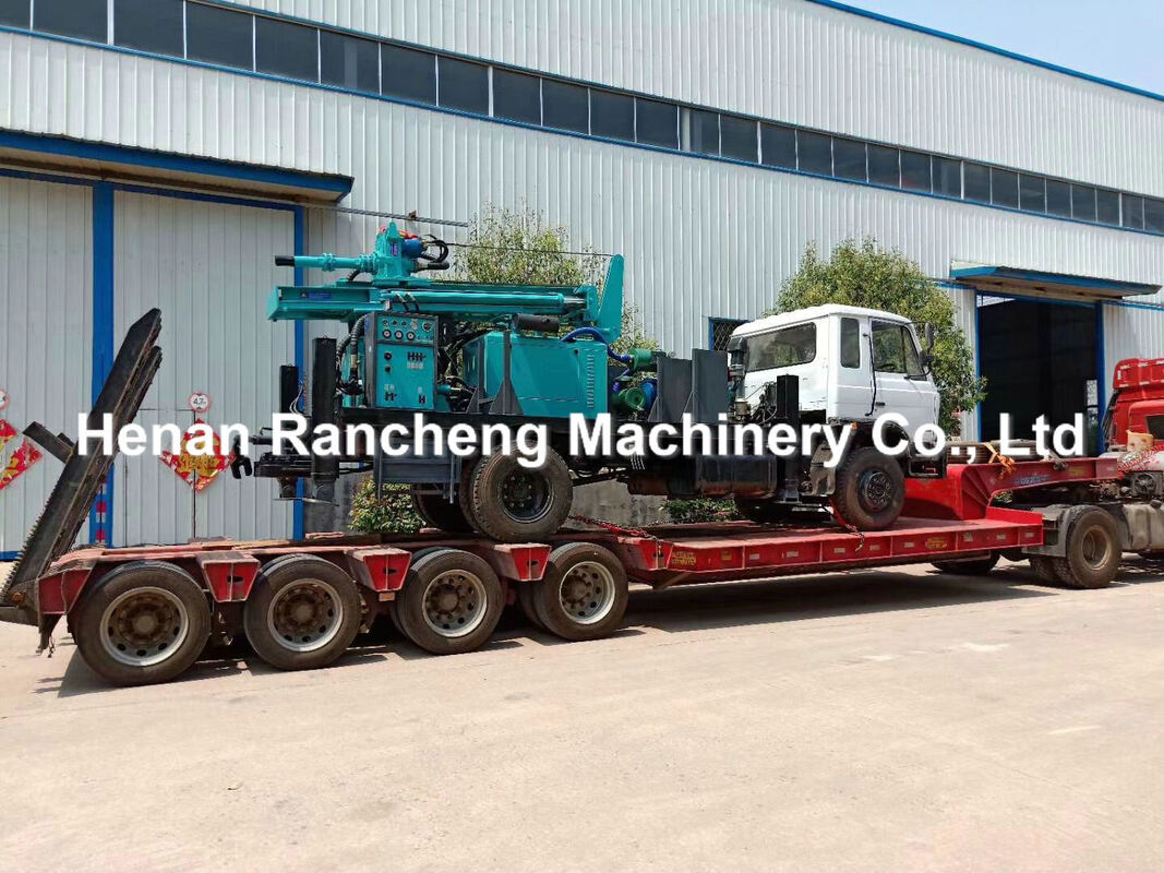 300m Depth Truck Mounted Water Well Drilling Rig 80km/h 266HP Load Vehicle Engine