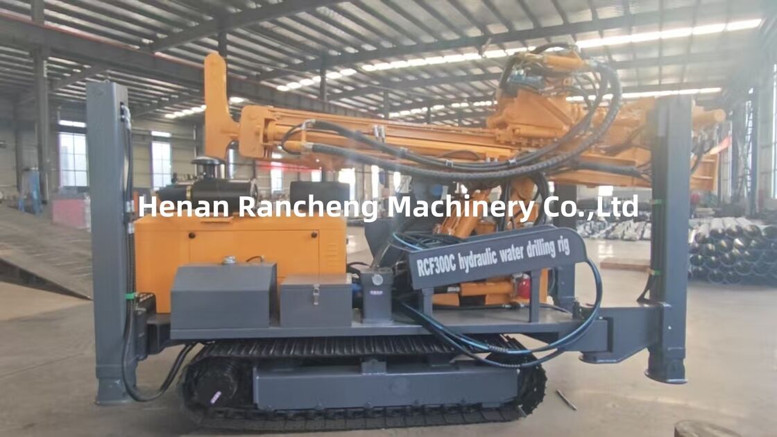 300m Bore Depth Air Well Crawler Type Drilling Rig Machine 85KW Mesin Yuchai