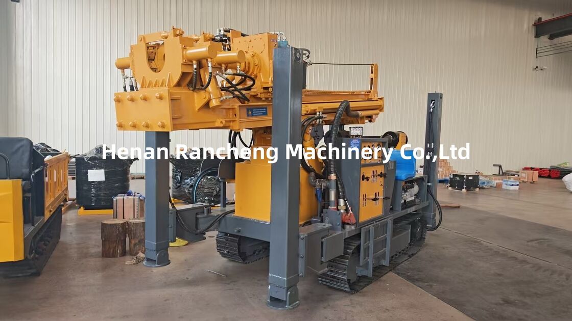 300m Bore Depth Air Well Crawler Type Drilling Rig Machine 85KW Mesin Yuchai