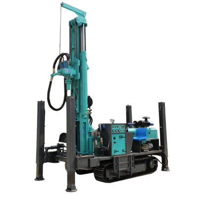 280m kedalaman pengeboran Hydraulic Crawler Water Well Drilling Rig 70KW Mesin Yuchai