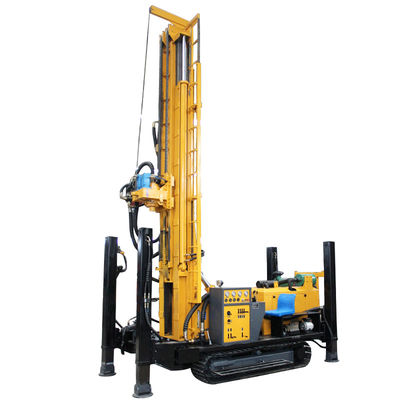 Crawler Mounted Water Well Drill Rig 91KW Mesin 55r/min - 115r/min Kecepatan putar