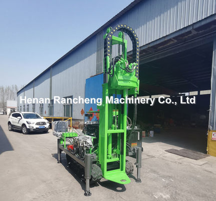 30m Mesin Pengeboran Lubang Kecil / Mini Crawler Mounted Solar Pile Driver