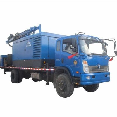 300m kedalaman kolam air pengeboran rig 266HP beban kendaraan mesin 115 - 350mm Dia