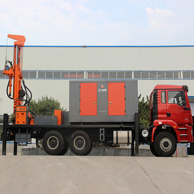 350m Depth Truck Mounted Drilling Rig / Truck Mounted Water Well Drilling Rig Machine Dengan 6X4 HOWO Truck