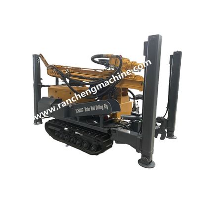 Performa tinggi 200m kedalaman Crawler Air Well Boring Rig Dengan 58KW YuChai Diesel Engine
