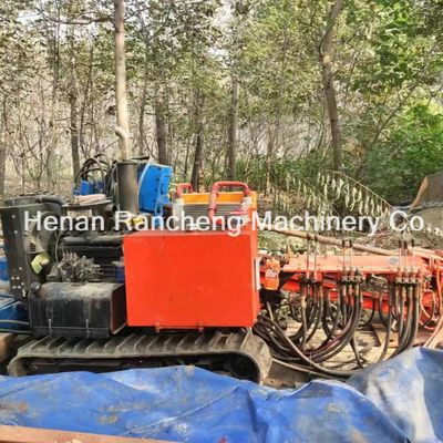 60-80m kedalaman kecil mesin bor hidraulik dorongan dengan 32HP mesin diesel