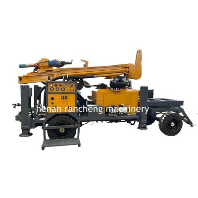 RCF220W kedalaman pengeboran 100 sampai 220 meter roda pneumatik putaran pengeboran sumur