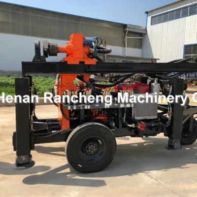 Pengeboran sumur air Rig Crawler Wheel Hydraulic Rock Soil Pengeboran DTH Alat
