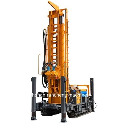 1000m Depth Crawler Mounted Water Well Drilling Rig Machine Dengan Mesin 197KW