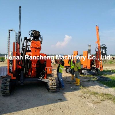 20 - 100m Depth Crawler Hydraulic Solar Pile Driver dengan torsi 7000N.M