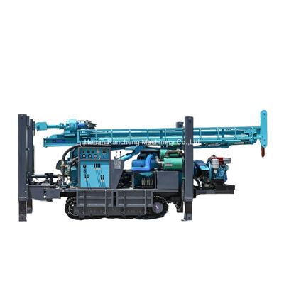 Hydraulic 300m Depth Crawler Mounted Water Well Drilling Rig Machine Dengan Diesel 85KW