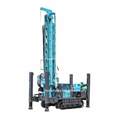 Max Depth 300m diameter 350mm Crawler Mounted Air Well Drilling Rig Mesin