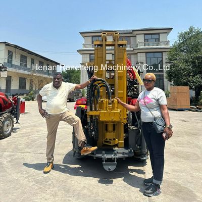 200m Pengeboran Boring Rig Traktor dipasang Air Well Pengeboran Rig