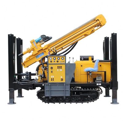 Rubber Crawler Hydraulic DTH Drilling Rig Mesin 200m Dengan Pompa Lumpur BW250