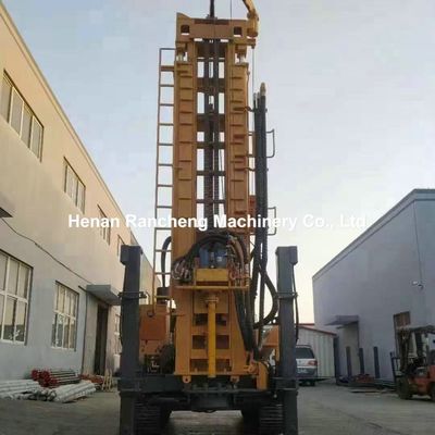 Mesin Pengeboran Sumur Hydraulic Crawler 1000m Pneumatic Borhole Rig Dengan Mesin Diesel