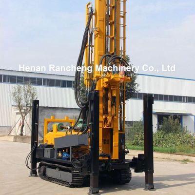 Hydraulic Borhole Air Well Drilling Rig 350m Water Well Crawler Hydraulic Portable Drilling Rig Mesin
