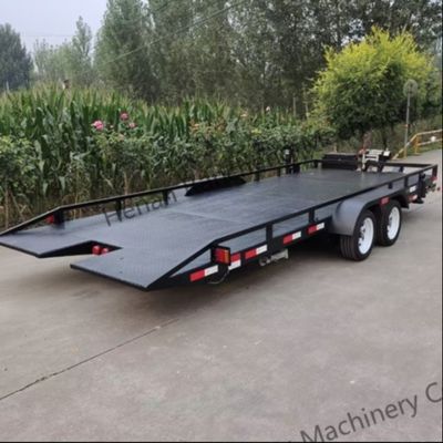 5t 5m*2.2m Platform Truk Semi Trailer Axle Untuk Pengangkutan Barang